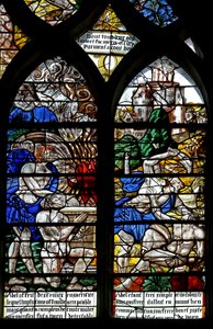 Caín y Abel hacen sus ofrendas; Caín mata a Abel