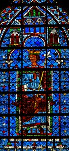 Ventana w122 que representa a un rey de French School