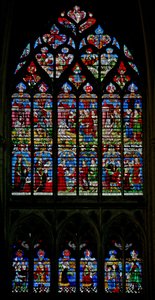 Ventana w131 que representa la Historia de Job de French School