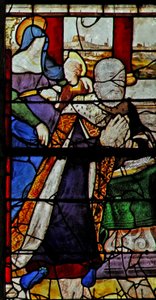 Ana de Montmorency con Santa Ana enseñando a leer a la Virgen de French School