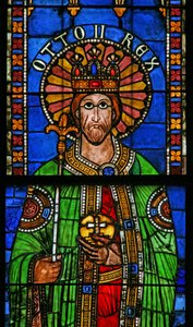 Ventana w13 que representa al emperador Otto II