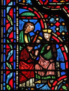 Ventana w14 Samuel matando a Agag I Sam XV 33 de French School