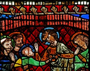Ventana w14 que representa a Santo Tomás dudando de French School