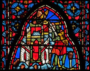 Ventana w15 Reliquias Sagradas: ¿Heraclio ante la puerta milagrosamente sellada en Jerusalén?