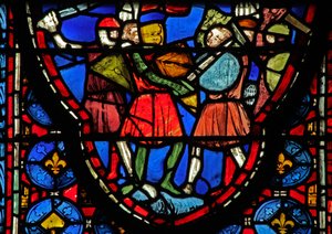 Ventana w15 Reliquias Sagradas: Heraclio lucha contra el hijo de Creso de French School