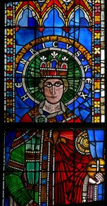 Ventana w15 que representa al emperador Enrique I de French School