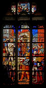 Ventana w16 que representa Ecce Homo después de Durero de French School