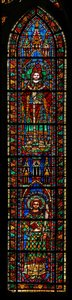 Ventana w201 que representa a San Esteban y San Clemente de French School