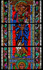 Ventana w202 que representa a Santa Attale de French School