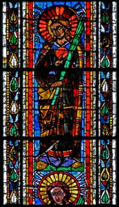 Ventana w202 que representa a Santa Brígida de French School