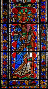 Ventana w202 que representa a Santa Cecilia de French School
