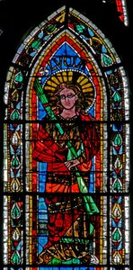 Ventana w202 que representa a Santa Lucía de French School