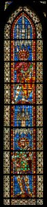 Ventana w203 que representa a San Exuperio y San Demetrio