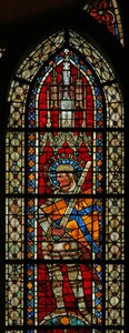 Ventana w203 que representa a San Sebastián de French School