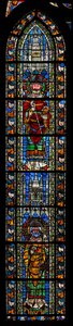 Ventana w205 que representa a San Amando y San Justo de French School