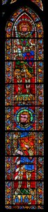 Ventana w205 que representa a San Marcos y San Acacio de French School