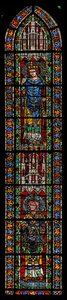 Ventana w205 que representa a San Maximino y San Valentius de French School