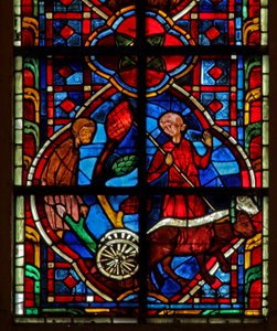 Ventana w207 que representa a trabajadores de French School