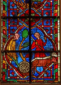 Ventana w207 que representa a trabajadores de French School