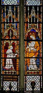 La Virgen y el Niño y el donante con ventana de French School