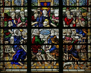 Ventana que representa la Última Cena de French School