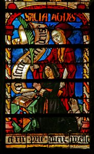Una donante - Agnes Bonjean con Santa Inés de French School