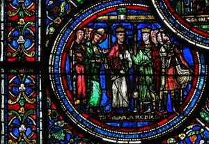 San Tomás Becket con Enrique II y Luis VII