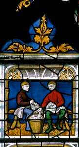 Ventana w25 que representa a un pañero trabajando en la ventana de los Pañeros de French School