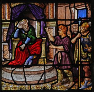 Escena de la historia de José: ante el faraón de French School