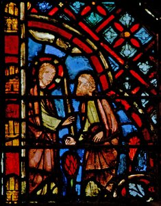 Ventana w2 Dios da a Moisés La Vara - el cetro Éxodo IV 17 de French School