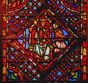 Ventana w2 Moisés deja el palacio del faraón Éxodo II 15 de French School