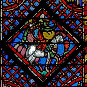 Ventana w2 El ejército del faraón persigue a los israelitas Éxodo XIV 8 de French School