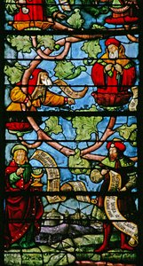 Ventana w2 que representa a los Profetas en el Árbol de Jesé