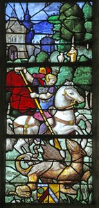 Ventana que representa a San Jorge