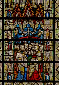 Ventana w36 que representa Pentecostés de French School