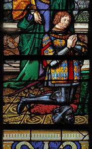 Ventana w3 que representa a un donante - Jean de Montmorency de French School