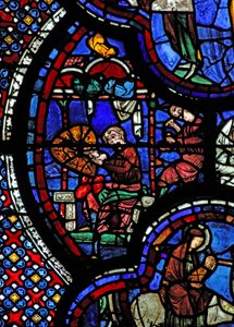 Ventana w48 que representa donantes - armeros de French School