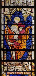 Ventana w4 que representa a San Cristóbal de French School