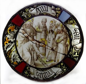 Ventana w79 con Cristo y la Mujer Adúltera