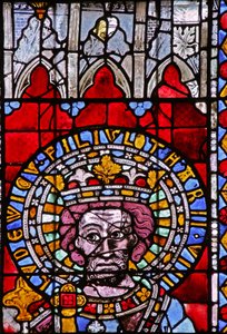 Ventana w7 que representa a Luis, hijo de Lotario II de French School