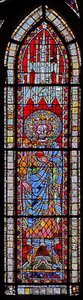 Ventana w7 que representa a Luis, hijo de Lotario II de French School
