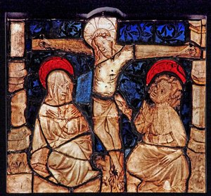 Ventana w7 con la Crucifixión, de la Iglesia de Betton, Bretaña de French School