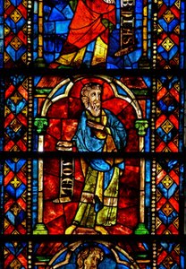 Ventana que representa al profeta Joel en el Árbol de Jesé de French School