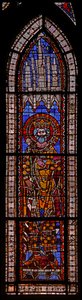 Ventana w9 que representa a Carlomagno de French School