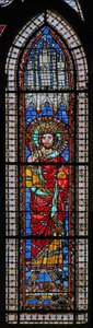 Ventana w9 que representa a Luis el Justo de French School