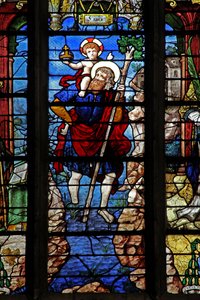 Ventana w9 que representa a San Cristóbal de French School