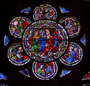 Ventana w9 que representa a Santo Tomás dudando de French School