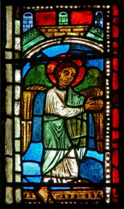 Ventana wXV que representa a un ángel de French School