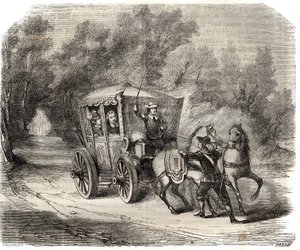 Sin la guardia del rey a quien encontraron felizmente, es probable que volvieran a caminar. El Abad de Fremicourt intentó convencer a la Marquesa de Montespan (Francoise Athenais) por Rochechouart Mortemart (o Madame de Montespan) (1640-1707) de dejar el de French School