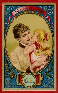 Mujer abrazando a un niño de French School